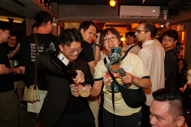 Guests enjoying the Friday gathering